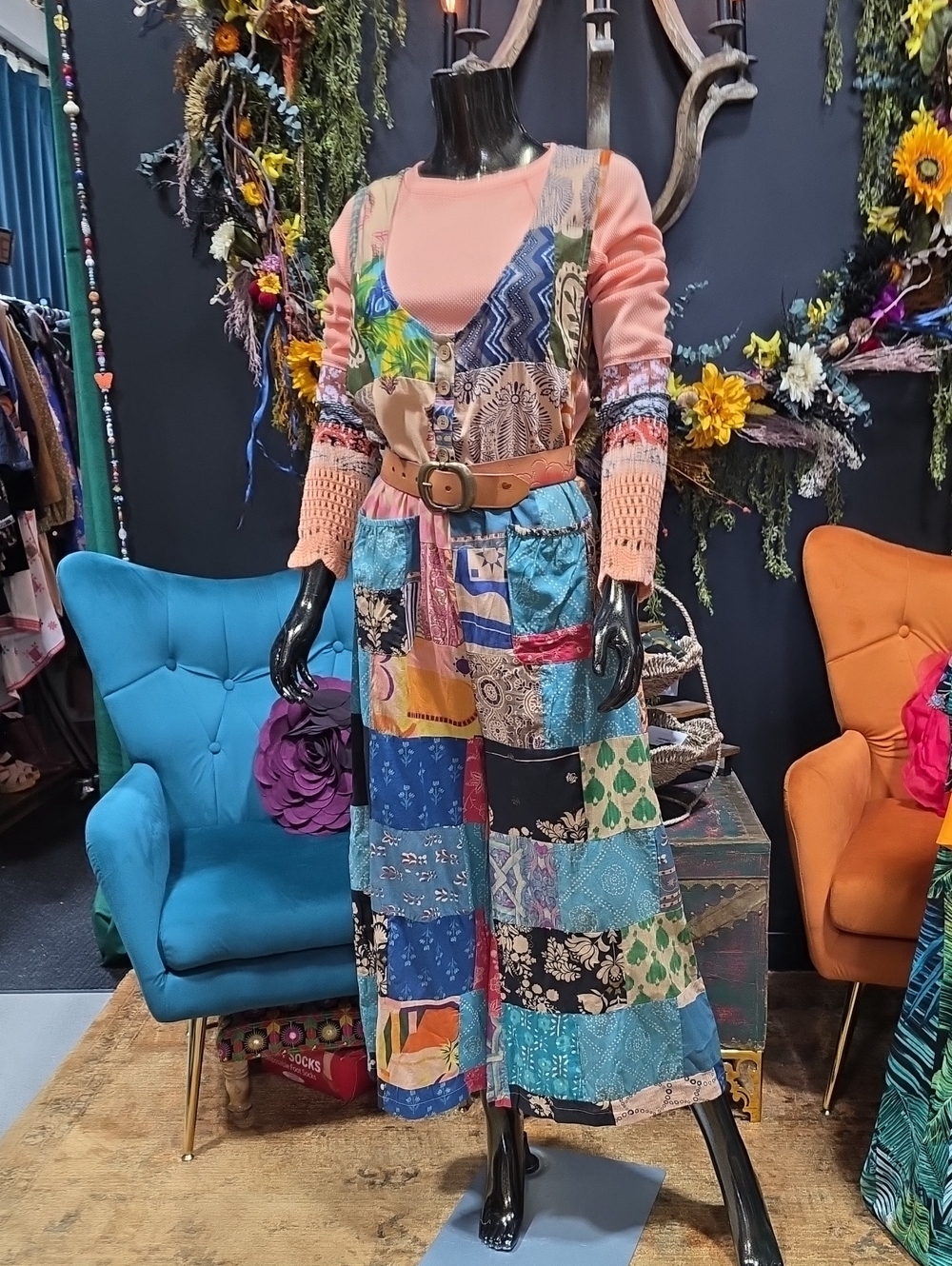 POL Colorful Boho Patchwork Jumper! - Picture 1 of 15